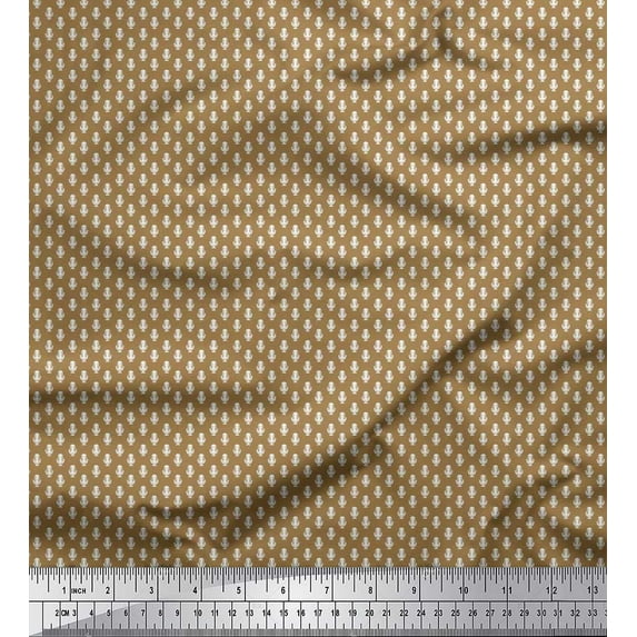 Soimoi Polyester Crepe Fabric Stand & Microphone Shirting Printed Craft Fabric by The Yard 52 Inch Wide