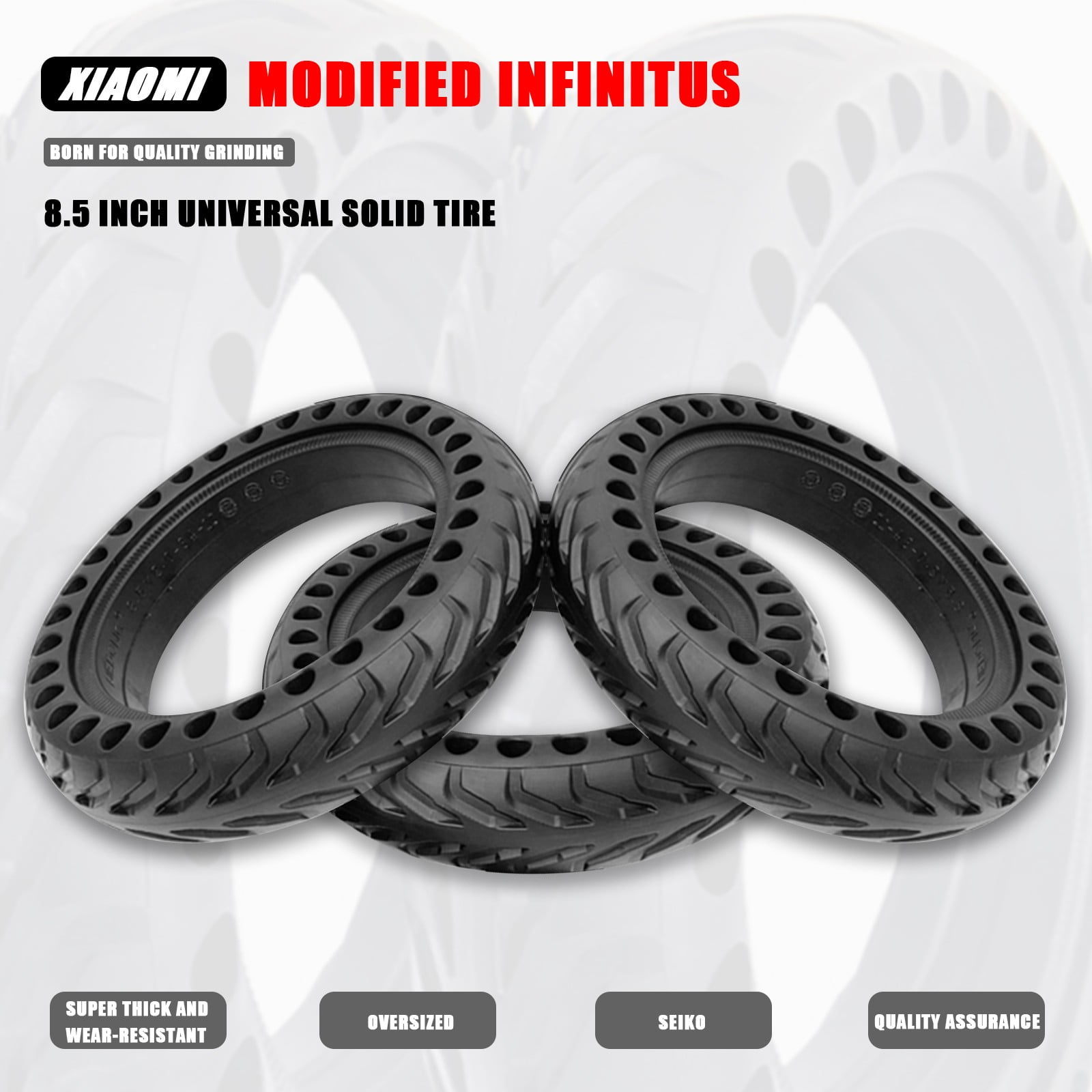 Solid Tires Wheel Explosion-proof Tire Replace for Xiaomi Mijia M365 8.5inch TW 