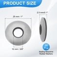 thumbnail image 2 of Uxcell Sealing Neoprene Rubber Washers, EPDM Bonded Sealing Washers 304 Stainless Steel Rubber Backed Gasket for Screws Silver 30 3/8" ID x 1" OD, 2 of 7