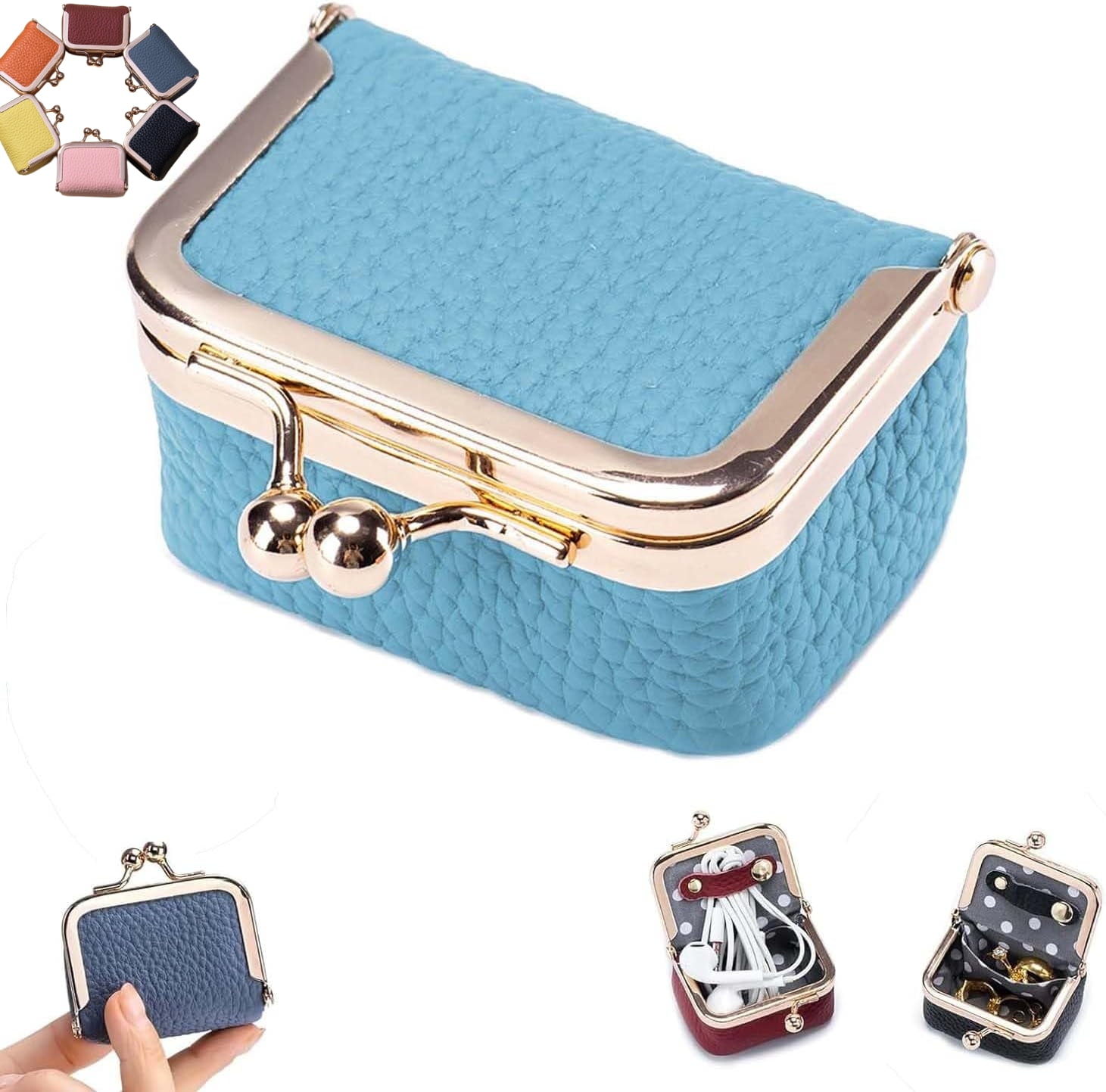 Genuine Leather Mini Jewelry Box, Mini Jewelry Travel Case