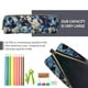 thumbnail image 5 of Disketp Abstract Blue Squares Estuche de Lápices de Cuero con Cierre, Estuche Compacto para Papelería, Bolígrafos y Accesorios Pequeños, 5 of 7