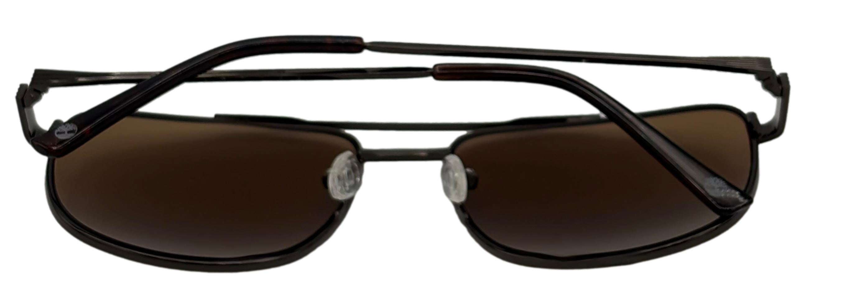 Timberland Dark Ruthenium Mens Metal Rectangle Aviator Sunglass, TB7257. 12E
