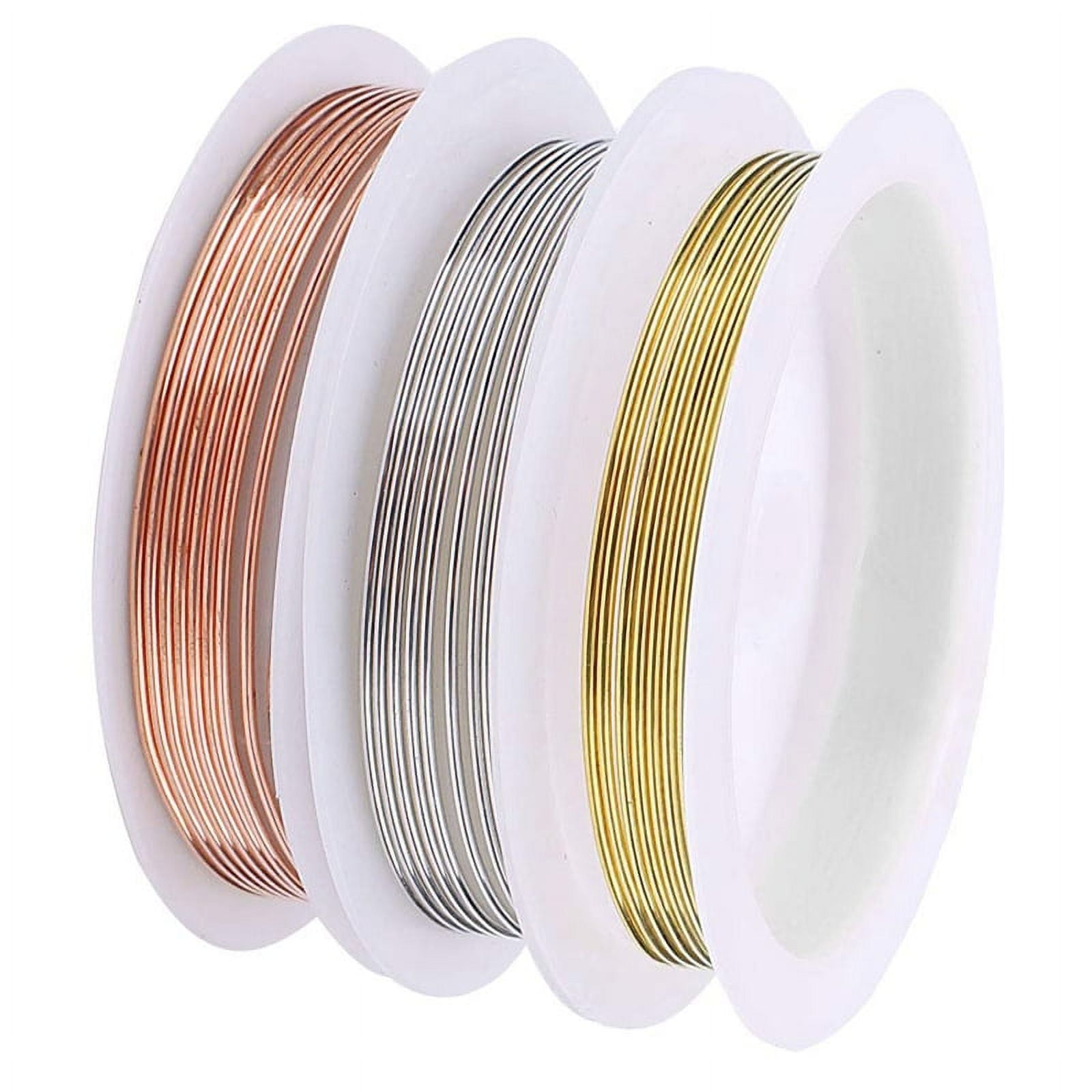 3 Rolls 18 Gauge Jewelry Copper ,Tarnish Resistant Jewelry Beading Wire for Jewelry  Making Supplies & Crafting 