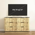 thumbnail image 3 of YINGYING 6 Drawer Dresser for Bedroom, Modern Wooden Wide Chest of Drawers with Deep Drawers Metal Rounded Corner Design Clothes Storage Cabinet, 3 of 10