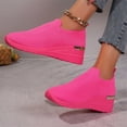 thumbnail image 6 of Women's Platform Walking Shoes Lace Up Sneakers Breathable Upper Lightweight Casual Footwear Comfortable Thick Sole Perfect for Work Travel and Casual Occasions Pink 39, 6 of 8