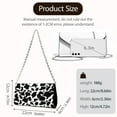thumbnail image 7 of Xixirimido Cow Print Black Print Clutch Purses for Women Evening Handbags for Formal Wedding Party Cocktail Prom Crossbody Envelope Bag with Detachable Chain, 7 of 7
