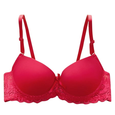 

Knosfe Women Support Bras for Women Comfort Push Up Underwire Bra Beauty Back Bow Bra
