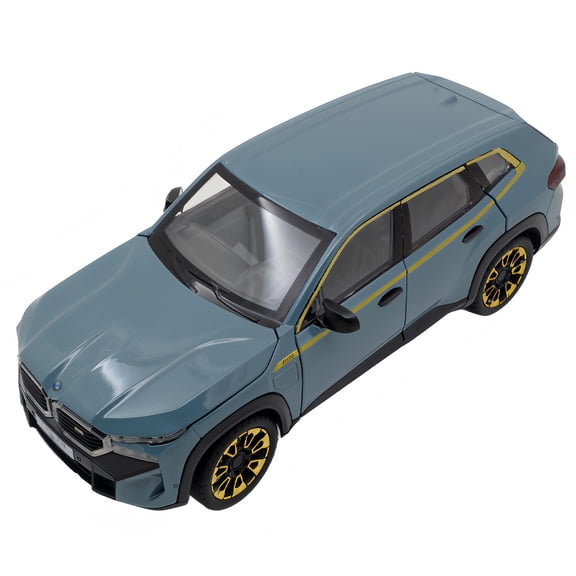 1:24 scale BMW XM alloy die-cast car model with opening doors, lights, sound and spring-back function. Boys' toy car, children's birthday gift.