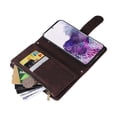 thumbnail image 4 of Case for Samsung Galaxy S20 Plus 5G Cover Zipper Pocket Wallet Case Magnetic Protective - Braun, 4 of 5