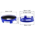 thumbnail image 4 of Unique Bargains 4pcs Auto Blue with Black Sticker 60mm Dia 5 Clips Wheel Tyre Center Hub Caps Cover, 4 of 6