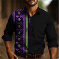 thumbnail image 1 of Camisa vaquera occidental para hombre con estampado HD, informal, para deportes al aire libre, fiestas, suave y cómoda, a cuadros en blanco y negro, estilo nuevo 2024, 1 of 6