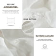thumbnail image 4 of Juego de funda de edredón Simple&Opulence 100% lino blanco Queen, 4 of 9