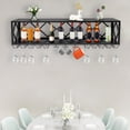 thumbnail image 5 of Miumaeov Industrial Metal Floating Bar Shelves Wine Shelf Display Rack with Glass Holder Wall Mounted Wine Rack for Home Bar Dining Room Kitchen 59.06 x 9.84 x 15.75 in, 5 of 16