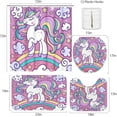 thumbnail image 2 of 4 Piece Shower Curtain Set, Inspirational Thoughts Waterproof Bathroom Set Accessories with Non-Slip Rugs, Toilet Lid Cover Bath Mat and 12 Hooks, Cute African Black Girl Home Decor 72" x 72", 2 of 6