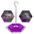 thumbnail image 3 of TureClos Comedero para pájaros colgante Bandeja de alimentación de animales recargable con percha fuera de la casa Techo colgante Estación de alimentación Suministros para porche Púrpura TureClos JD733114918, 3 of 7