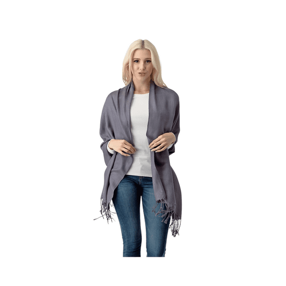 Dark Grey Pashmina Scarf Shawl, Bridesmaid Shawl, Bridal Wrap, Wedding Shawl