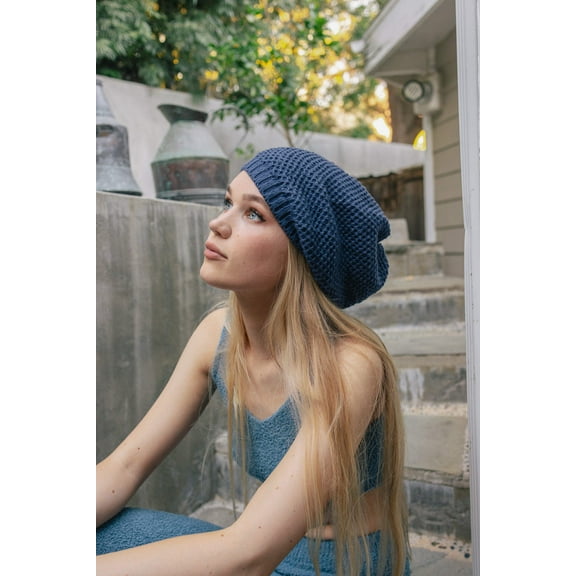 Slouch Waffle Knit Beanie