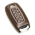 thumbnail image 2 of Vitodeco Genuine Leather Smart Key Fob Case Compatible with Nissan Sentra, Versa, Rogue, Pathfinder, Murano, Kicks, Ariya, Armada (5-Button, Brown), 2 of 4