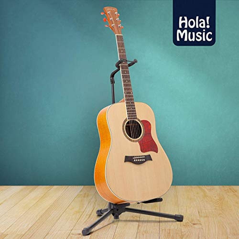 Hola! Music Guitar Stand, Height Adjustable, Collapsible with Padded Neck & Yoke - Pack of 1 Tripod
