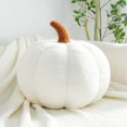 thumbnail image 1 of Cojín de calabaza, cojín de espalda para niños, juguetes rellenos, cojín suave de calabaza para el hogar, habitación de los niños, sofá, decoración de Halloween, blanco 20 cm, 1 of 2