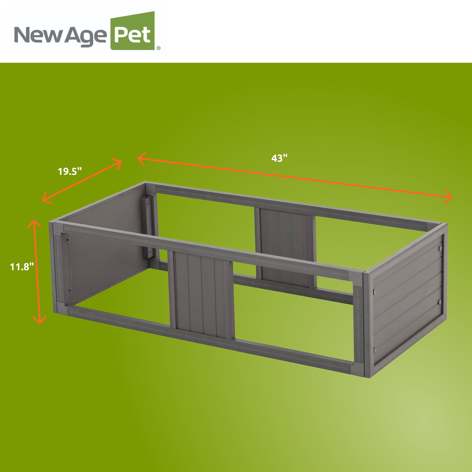 New Age Pet® ECOFLEX® Mojave Reptile Habitat Stacker in Medium 36" Grey for Lighting