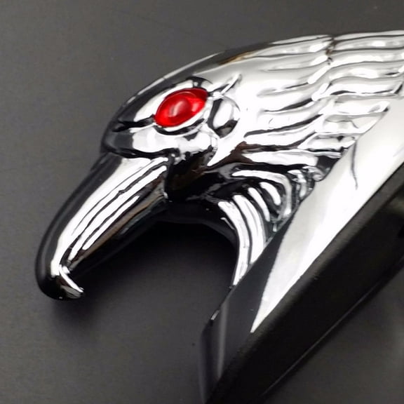 BHYShop Eagle Head Ornament Statue for Motorcycle Front Fender Car Bonnet Cruiser Cafe