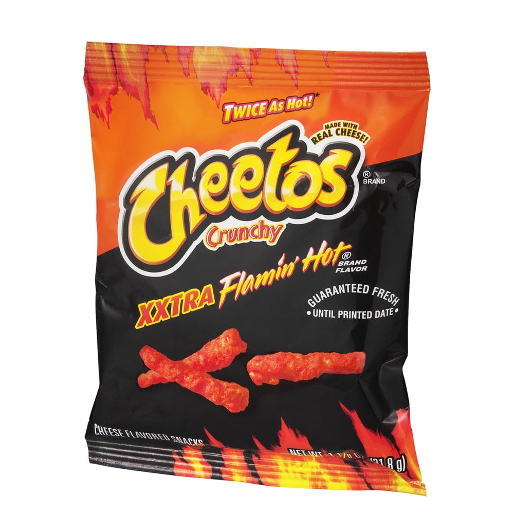 Cheetos Crunchy Cheese Flavored Snacks XXTRA Flamin' Hot Flavored 3 1/4 Oz