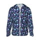 thumbnail image 1 of Fotbe Skull purple flower Chaqueta con Protección Solar UPF 50+ para Hombre y Mujer, Camisa con Capucha y Bolsillos-Small, 1 of 7