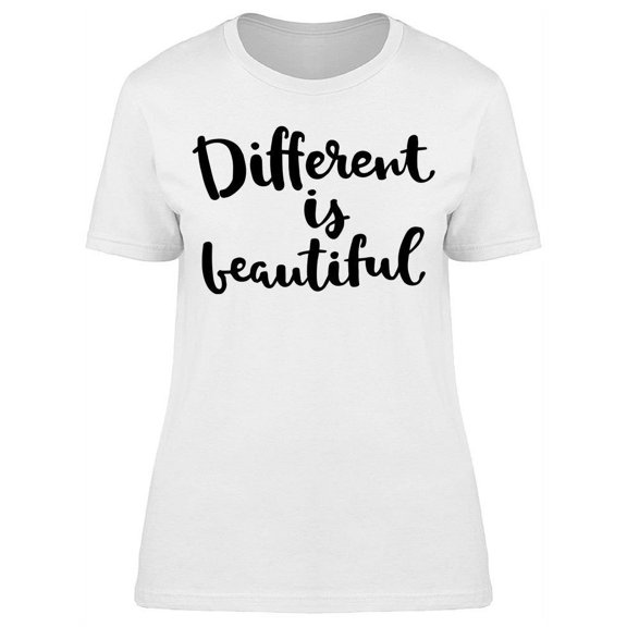 Different Is Beautiful Cursive T-Shirt Women -Image by Shutterstock, Female 3X-Large
