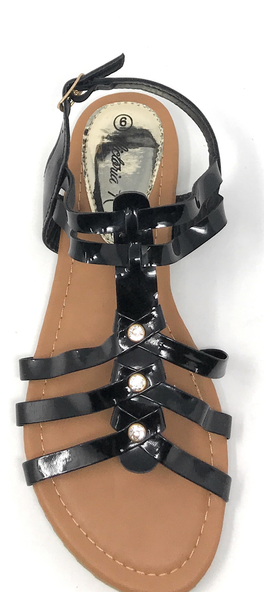 Victoria K Women's Metallic Strappy Sandal