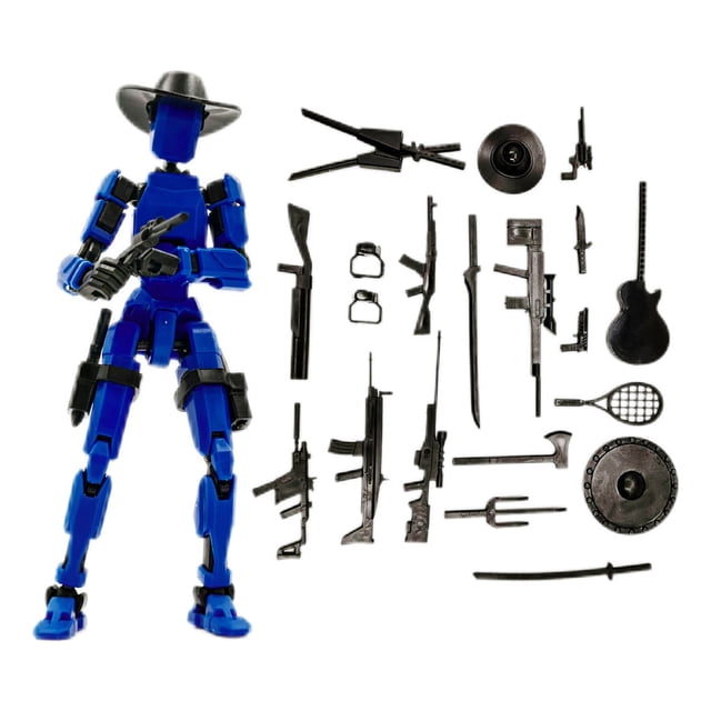 3D Printed Action Figure Dummy T13 Toy Figure Robot Assembly Model Ornament Kit for Children Christmas Birthday Gift