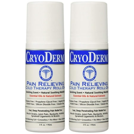 Pain Relieving Roll-on, 3oz. - 2 Count Cryoderm (Cryoderm Spray Best Price)