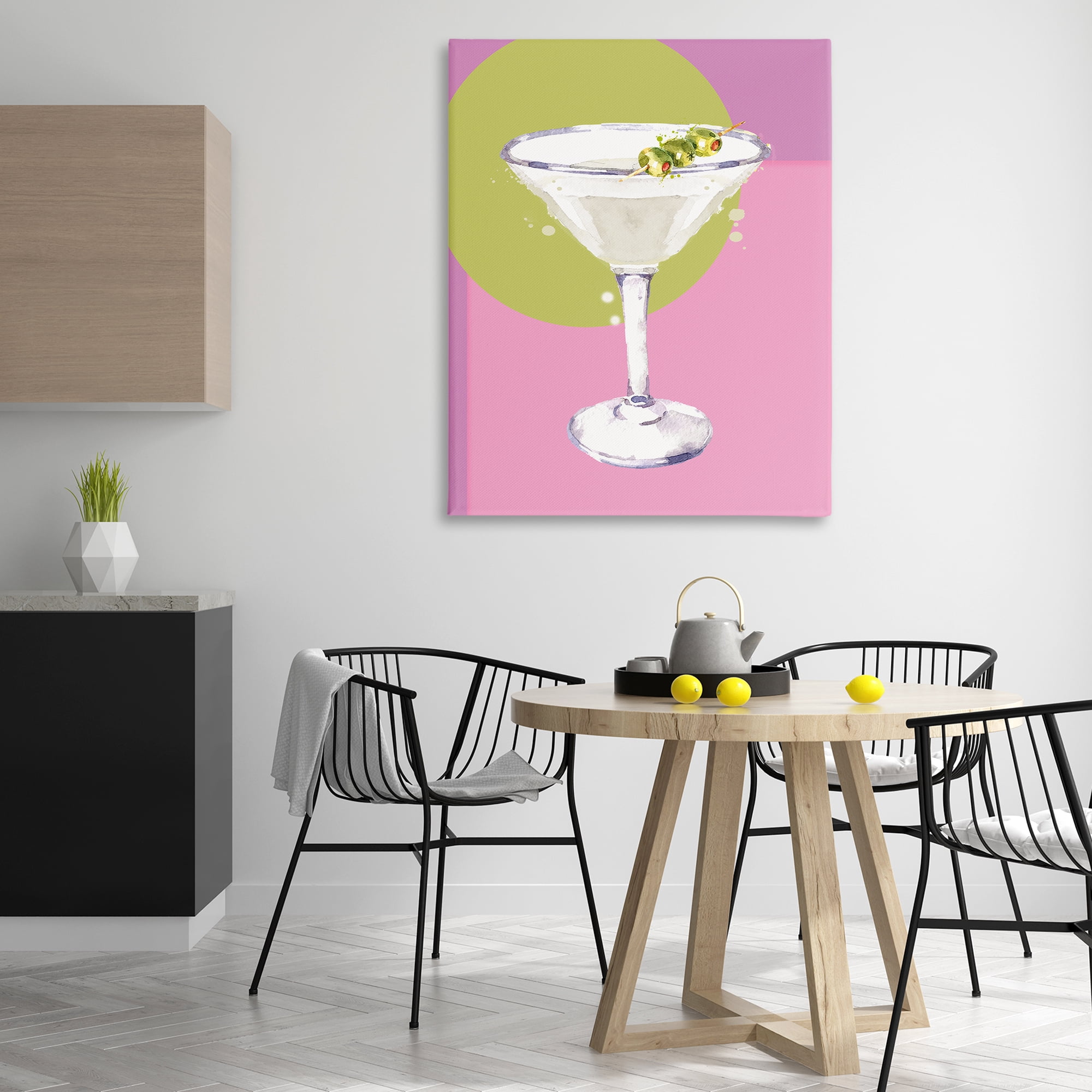 Stupell Industries Olive Martini Cocktail Food & Beverage Painting Wrapped Canvas Art Print Wall Art, 36 x 48