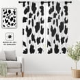thumbnail image 2 of Cow Print Pattern Curtains Room Cute Black White Spot Rustic Fur Skin Farmhouse Cowhide Animal 42W x 63L Inch Rod Pocket Curtain for Bedroom Kitchen Living Room Window Drapes Treatment Fabric 2 Panels, 2 of 6