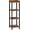 Rustic Brown + Black, variant on Small Bookcase, Industrial Style Bookshelf for Narrow Spaces, 4-Tier Square Book Shelf Stand, Easy to Install, Wooden Storage Rack Display Shelf, Corner Shelf for Living Room, Black BK08CJ01
