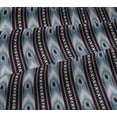 thumbnail image 5 of oneOone Viscose Jersey Fabric Stripe & Geometric Ikat Print Fabric BTY 60 Inch Wide, 5 of 5