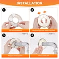 thumbnail image 4 of Uxcell 1-Pack Brida Dividida de Pared, Cubierta Redonda Autoadhesiva de ABS para Tubo de 22mm/0.87in [Dorado, 6.5mm/0.26in H], 4 of 6