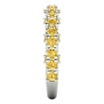 thumbnail image 4 of 3.13 ctw Wedding Band for Women - 18K White Gold Natural Citrine Stackable Eternity Ring, 4 of 6