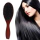 thumbnail image 1 of Cepillo de pelo de cerdas de jabalí con dientes de doble densidad y mango de madera plegable para cabello grueso y rizado., 1 of 5