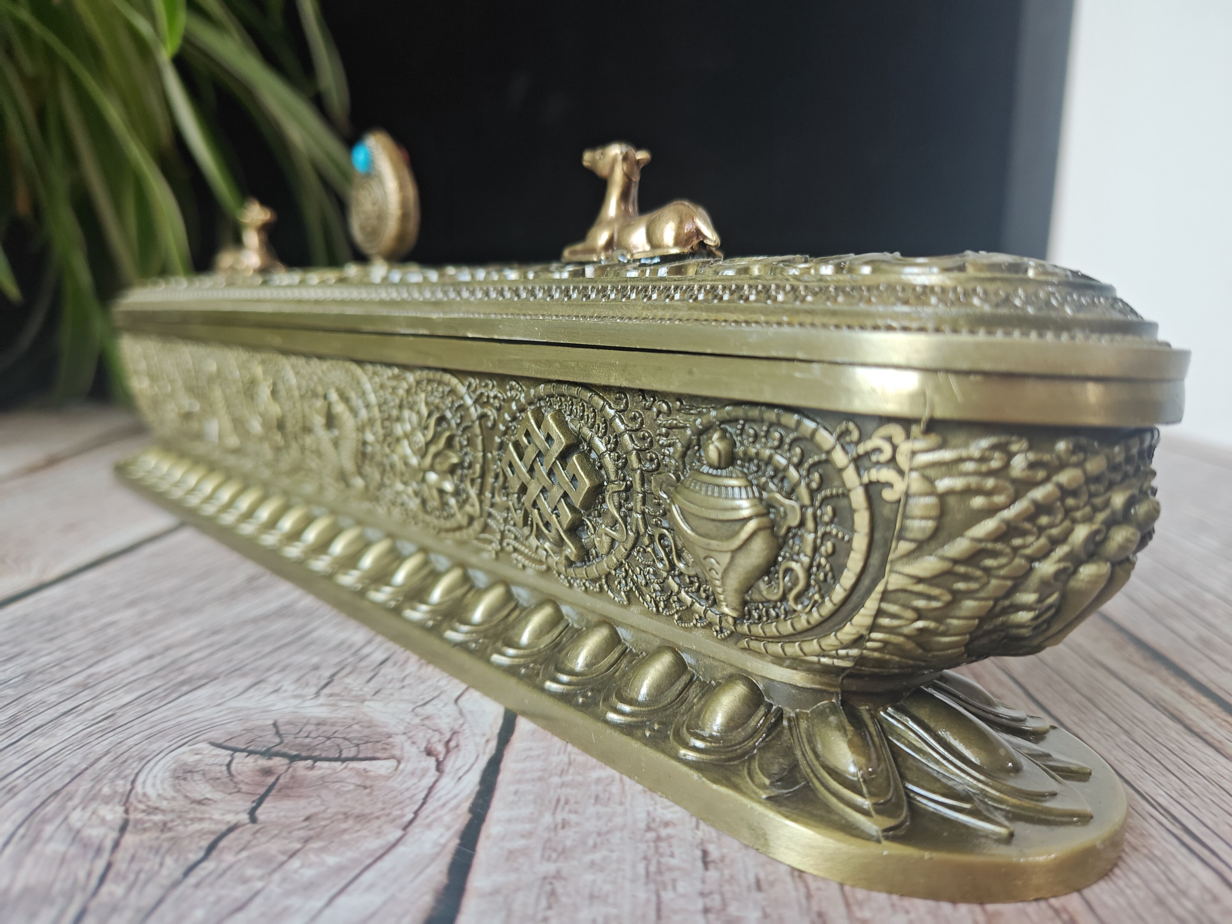 12.9''Vintage style copper unique Incense Holder waterfall  Catcher censer Incense Burner for Sticks Healing Ash Catcher ashtray Home Decor