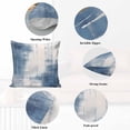 thumbnail image 5 of Decorative Throw Pillow Covers 20x20 Inch Set of 2 Abstract Art Home Decor Pillow Cases for Couch, Watercolor Blue Cushion Case for Living Room Bedroom Bed Car Chair, 5 of 9