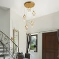 thumbnail image 2 of LNC Modern LED Gold 5-Light Cluster Chandelier Island Lights for Kitchen Island Stairwell, 2 of 5