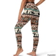 thumbnail image 2 of Xoenoiee Aztec Cowboy Horse Cactus Western Geometric Leggings, 2 of 6