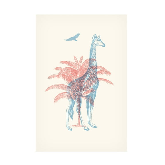 Trademark Fine Art Florent Bodart Giraffe Canvas Wall Art