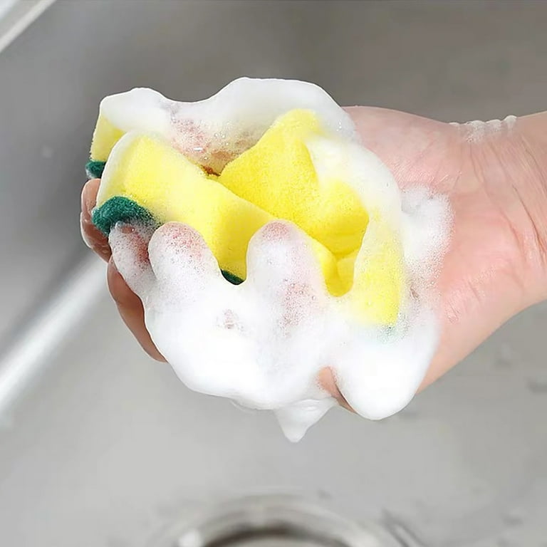 Happy Labor Non Scratch Cleaning Sponges-10PACK. [Household Cleaning  Supplies Esponjas para Lavar Platos Esponjas de Fregar para Cocina Happy  Sponge Daddy Reusable Sponges for Cleaning Scrub Sponge]