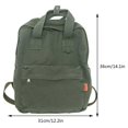 thumbnail image 2 of Mochila Casual de lona FLhrweasw Transpirable Vintage para Portátil verde, 2 of 8