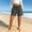 Grey, variant on Delayuji Women's Short Solid Color Loose Breathable Elastic Tie Up Cotton Linen Shorts For Women Summer