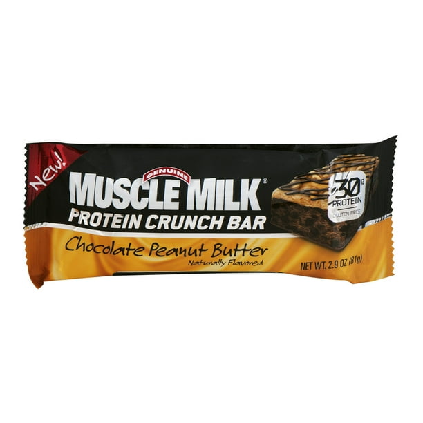 Muscle Milk Chocolate Peanut Butter Protein Crunch Bar, 2.9 oz ...