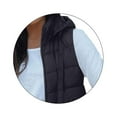 thumbnail image 7 of Breezora Quilted Sleeveless Puffer Vest for Women Hooded Winter Coat Warm Zip Up Outerwear Mid Length Design L Size Black, 7 of 7