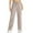 Beige, variant on Diufon Women's Cargo Pants Solid Color Lounge Pants with Pockets Elastic High Waist Drawstring Straight Pants